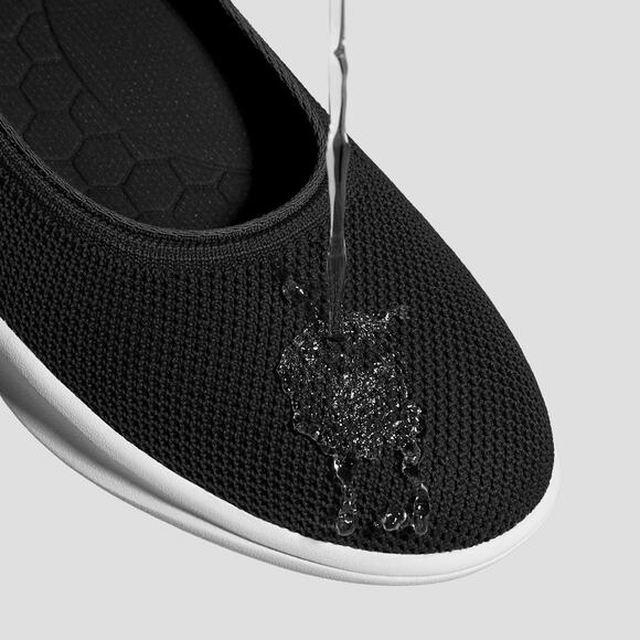 Vivaia Izabel Walker Pro Hybrid Comfort Support Knit Water RPT Flats Black 8.5 - Picture 3 of 10